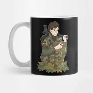 Kurdish fighter girl. Mug